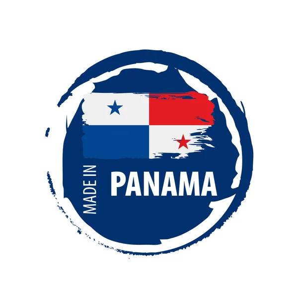 Drapeau Panama, illustration vectorielle sur fond blanc — Image vectorielle