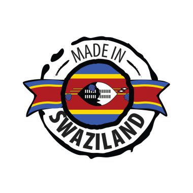 Svaziland bayrak, beyaz bir arka plan üzerinde vektör çizim