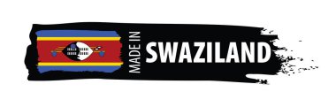 Svaziland bayrak, beyaz bir arka plan üzerinde vektör çizim