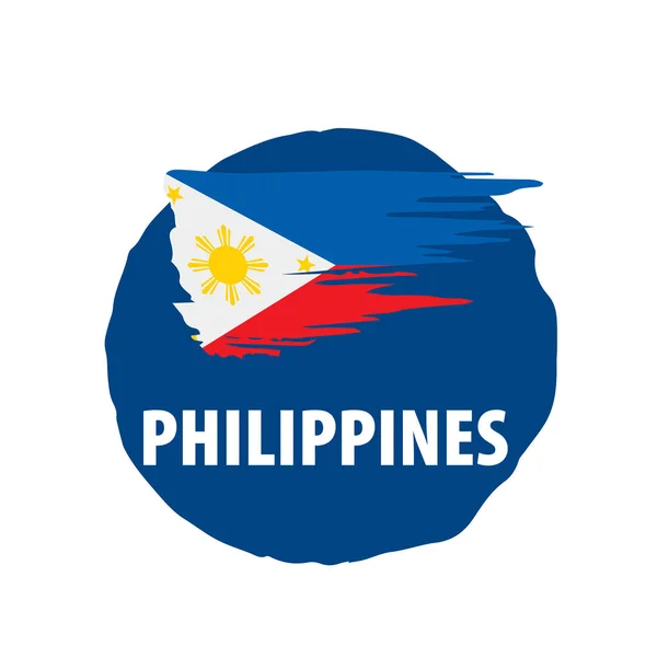 Drapeau des Philippines, illustration vectorielle sur fond blanc — Image vectorielle