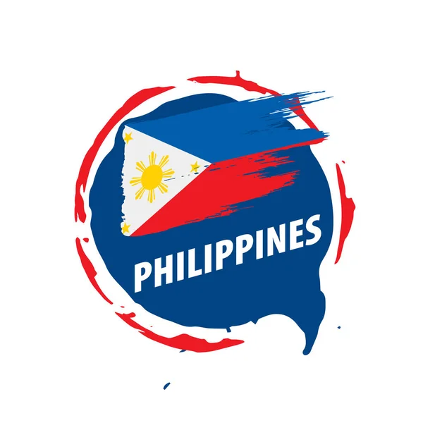 Drapeau des Philippines, illustration vectorielle sur fond blanc — Image vectorielle