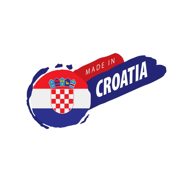 Bandeira da Croácia, ilustração vetorial sobre um fundo branco —  Vetores de Stock