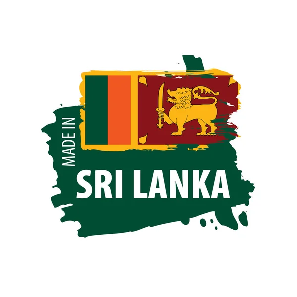 Sri Lanka flagga, vektor illustration på en vit bakgrund — Stock vektor