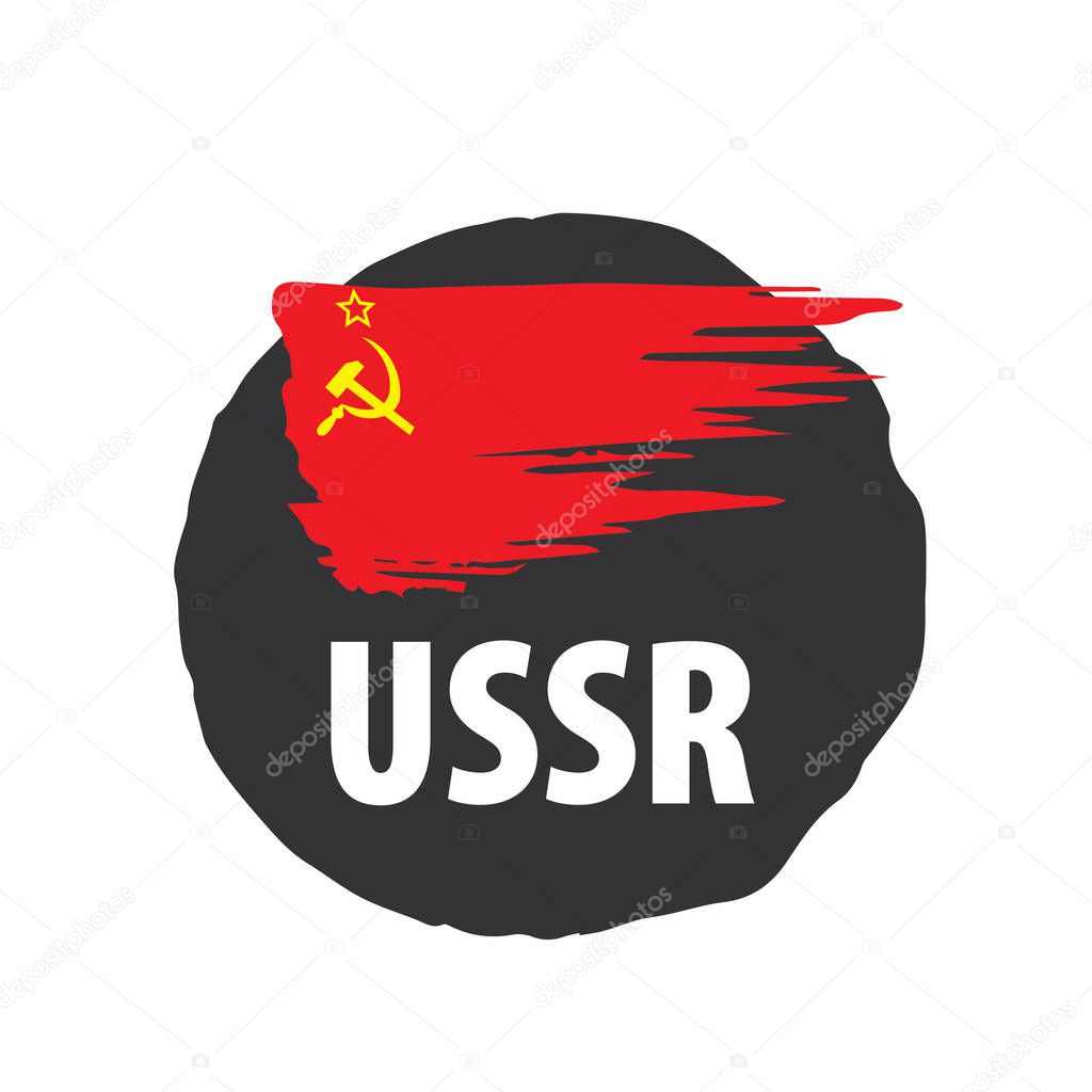 The red flag of the USSR. Vector illustration on white background