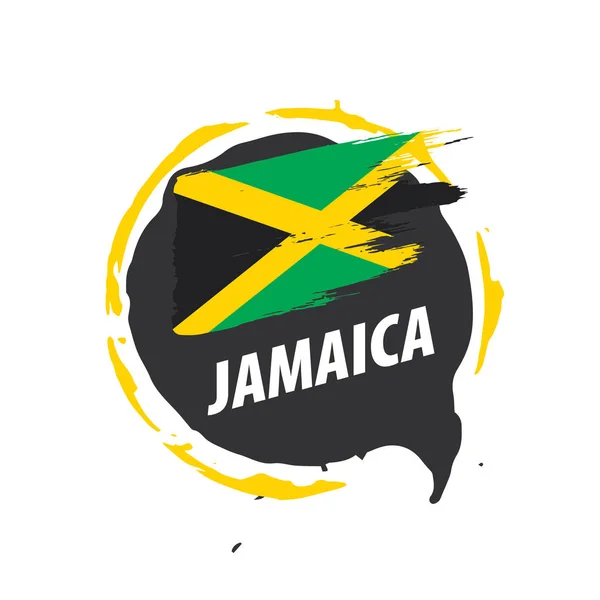 Drapeau Jamaïque, illustration vectorielle sur fond blanc — Image vectorielle