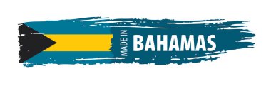 Bahamalar bayrağı, beyaz arkaplanda vektör illüstrasyonu