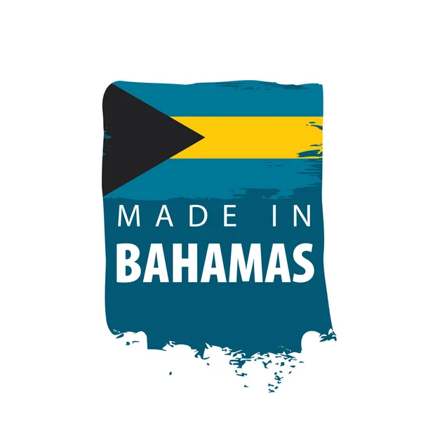 Bandera de Bahamas, ilustración vectorial sobre fondo blanco — Vector de stock