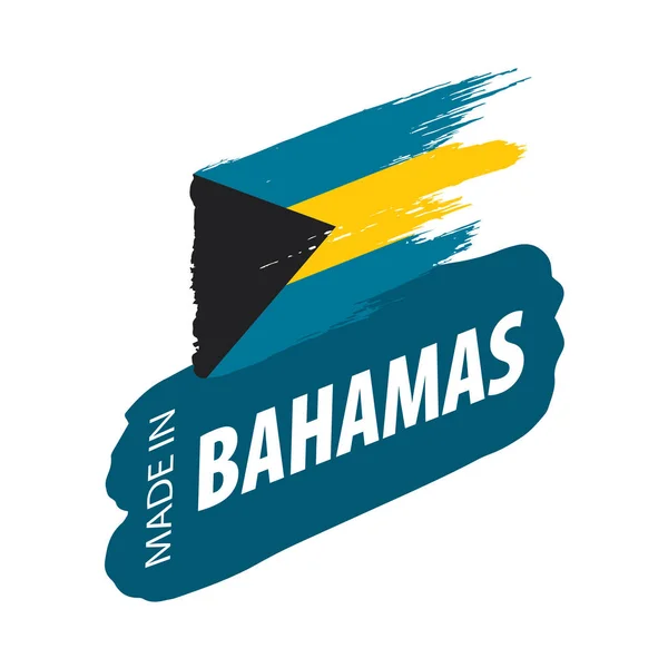 Флаг Багамских островов, векторная иллюстрация на белом фоне — стоковый вектор