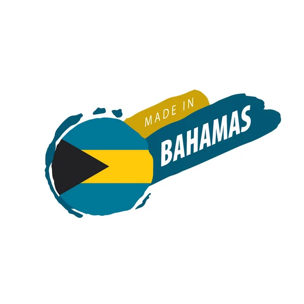 Bandera de Bahamas, ilustración vectorial sobre fondo blanco — Vector de stock