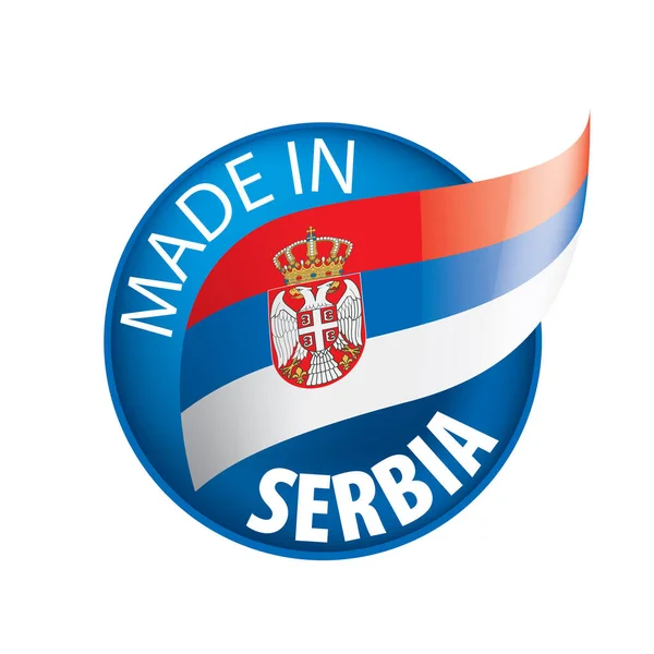 Bandera de Serbia, ilustración vectorial sobre fondo blanco — Vector de stock