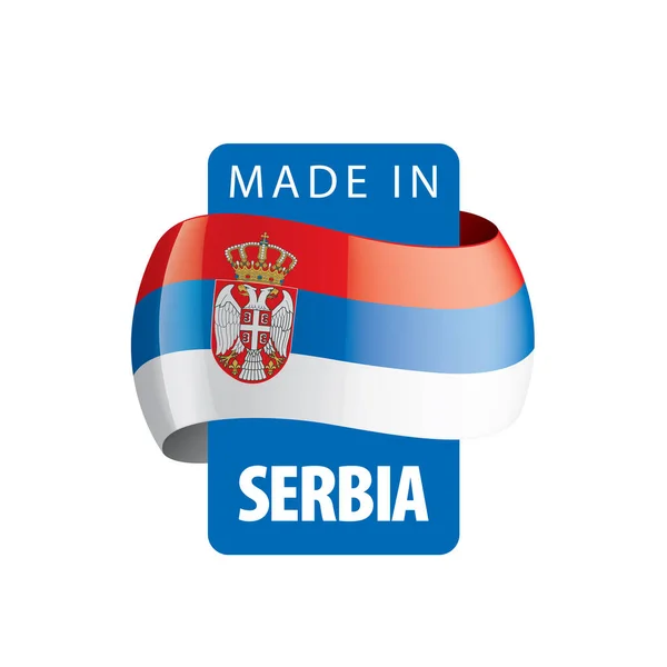 Serbia flag, vector illustration on a white background — Stock Vector