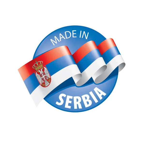 Serbia flag, vector illustration on a white background — Stock Vector