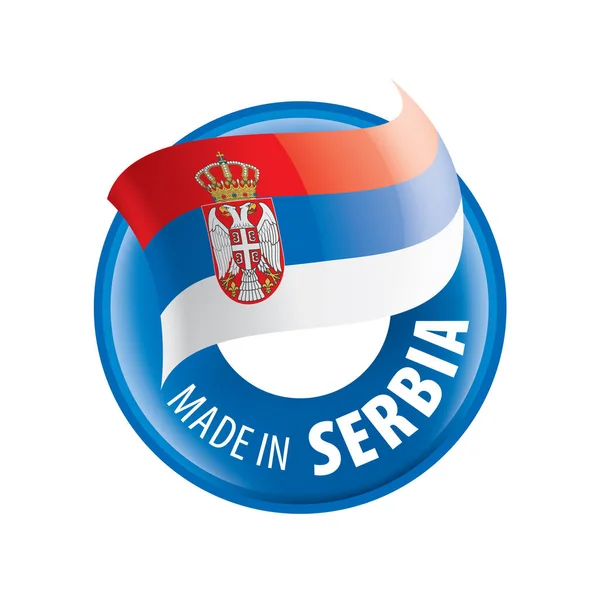 Bandera de Serbia, ilustración vectorial sobre fondo blanco — Vector de stock