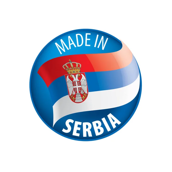 Bandera de Serbia, ilustración vectorial sobre fondo blanco — Vector de stock