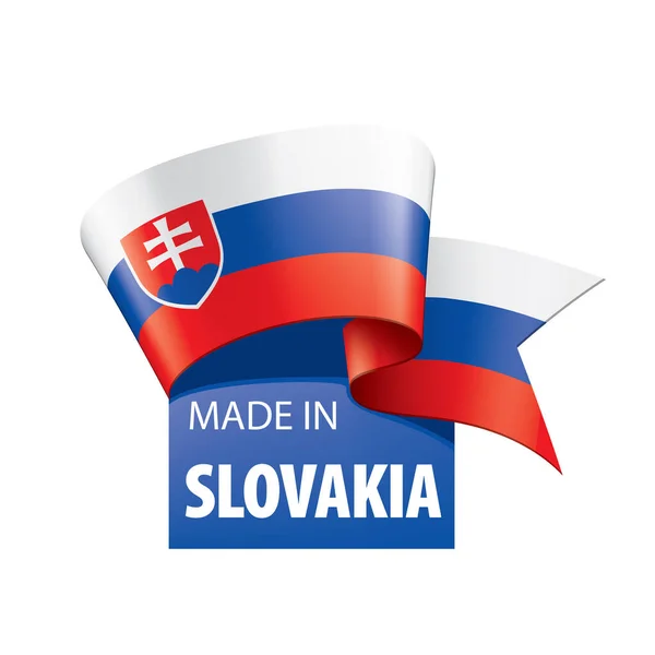 Bandeira da Eslováquia, ilustração vetorial sobre um fundo branco —  Vetores de Stock