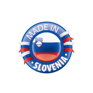 Slovenya bayrağı, beyaz bir arka plan üzerinde vektör çizim