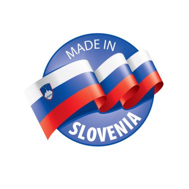 Slovenya bayrağı, beyaz bir arka plan üzerinde vektör çizim