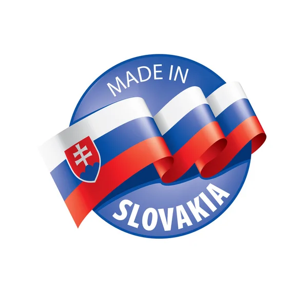 Slovakia flag, vector illustration on a white background — Stock Vector