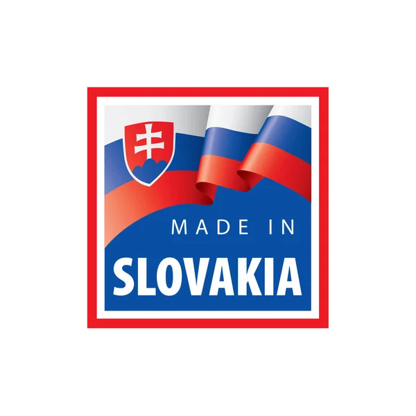 Slovakia flag, vector illustration on a white background — Stock Vector