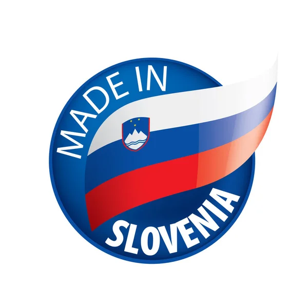 Eslovénia bandeira, ilustração vetorial sobre um fundo branco —  Vetores de Stock