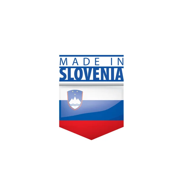 Slovenia flag, vector illustration on a white background — Stock Vector