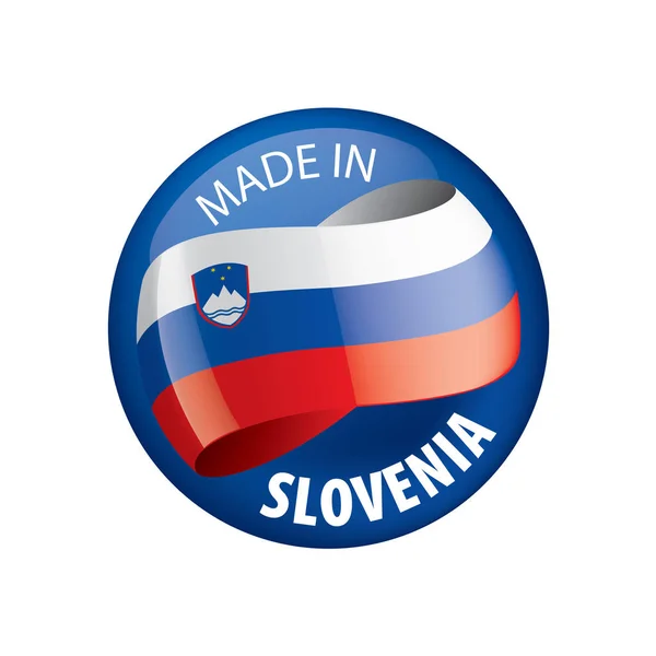 Slovenia flag, vector illustration on a white background — Stock Vector