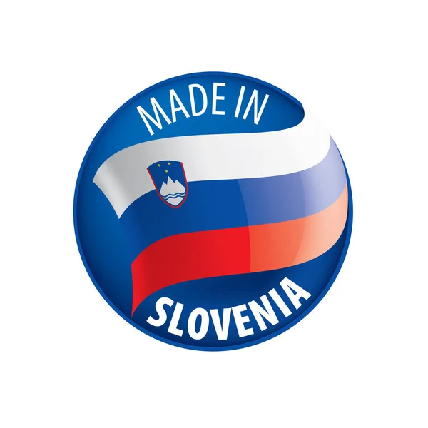 Slovenia flag, vector illustration on a white background — Stock Vector