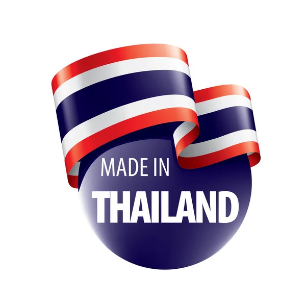 Σημαία της Ταϊλάνδης, εικονογράφηση διάνυσμα σε λευκό φόντο — Διανυσματικό Αρχείο