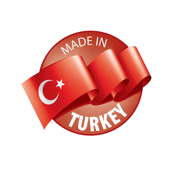 Σημαία της Τουρκίας, εικονογράφηση διάνυσμα σε λευκό φόντο — Διανυσματικό Αρχείο