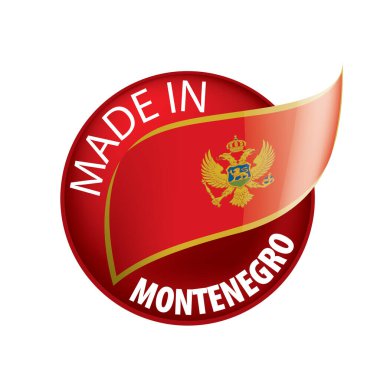 Montgro bayrağı, beyaz arkaplanda vektör illüstrasyonu