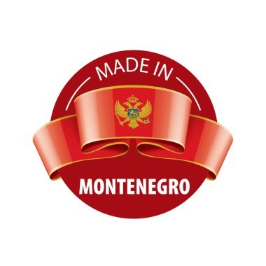 Montgro bayrağı, beyaz arkaplanda vektör illüstrasyonu