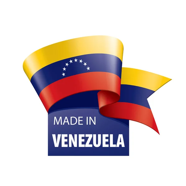 Bandera de Venezuela, ilustración vectorial sobre fondo blanco — Archivo Imágenes Vectoriales