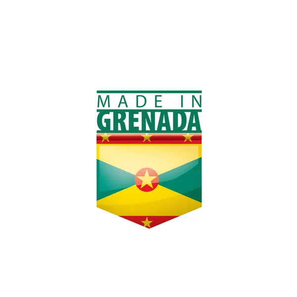 Bandiera Grenada, illustrazione vettoriale su sfondo bianco — Vettoriale Stock