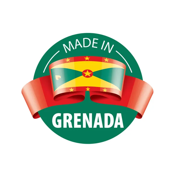 Bandiera Grenada, illustrazione vettoriale su sfondo bianco — Vettoriale Stock
