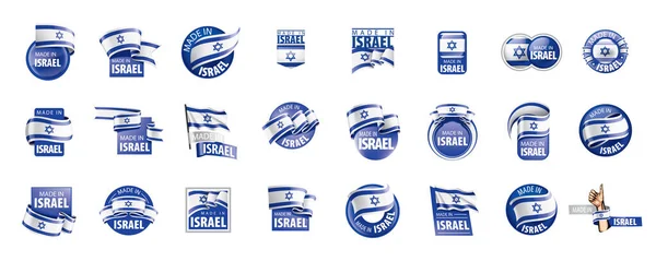 Drapeau Israël, illustration vectorielle sur fond blanc — Image vectorielle