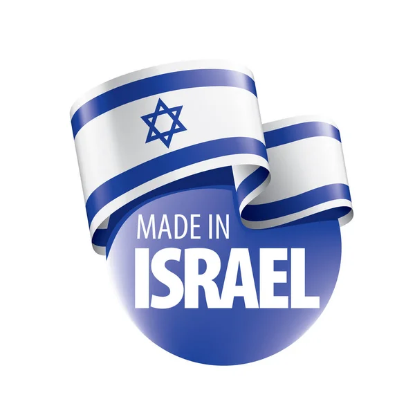 Bandeira de Israel, ilustração vetorial sobre um fundo branco — Vetor de Stock