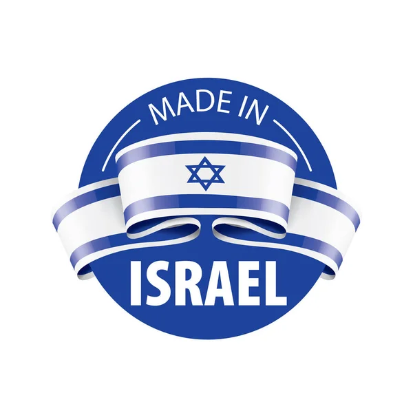 Israel flag, vector illustration on a white background — Stock Vector