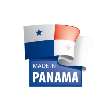 Panama bayrak, beyaz bir arka plan üzerinde vektör çizim
