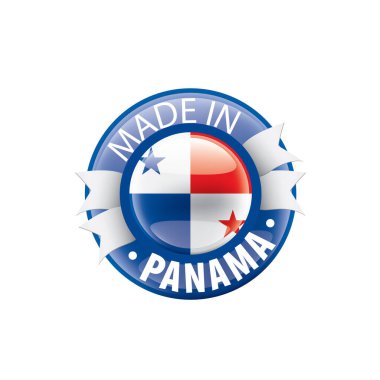 Panama bayrak, beyaz bir arka plan üzerinde vektör çizim