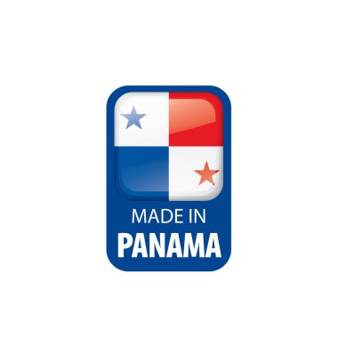 Panama bayrak, beyaz bir arka plan üzerinde vektör çizim