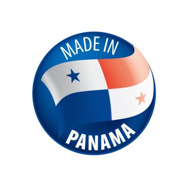 Panama bayrak, beyaz bir arka plan üzerinde vektör çizim