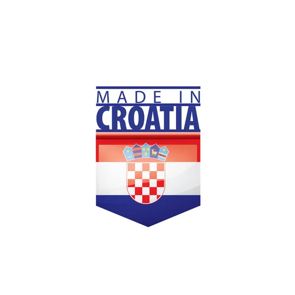 Croatia flag, vector illustration on a white background — Stock Vector