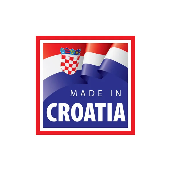Kroatische Flagge, Vektorabbildung auf weißem Hintergrund — Stockvektor