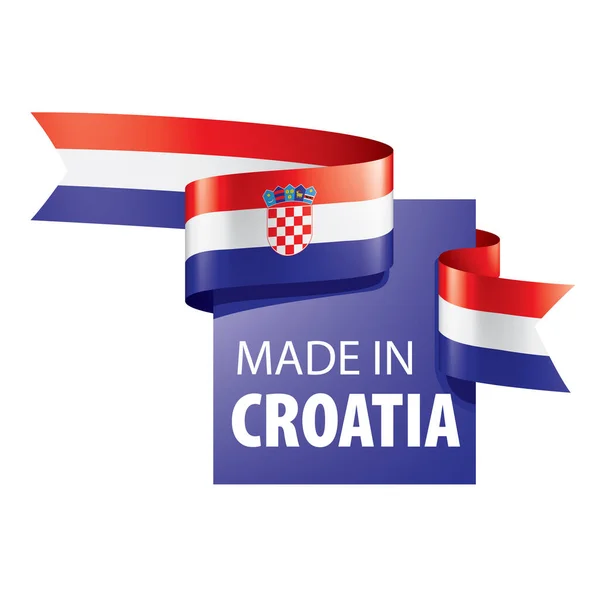 Kroatien flagga, vektorillustration på vit bakgrund — Stock vektor