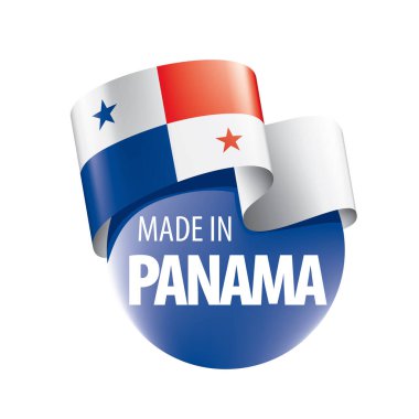 Panama bayrak, beyaz bir arka plan üzerinde vektör çizim