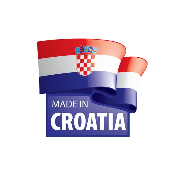 Croatia flag, vector illustration on a white background — Stock Vector