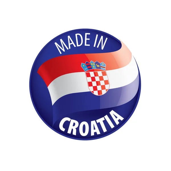 Bandeira da Croácia, ilustração vetorial sobre um fundo branco —  Vetores de Stock