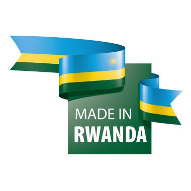 Rwanda flag, vector illustration on a white background clipart