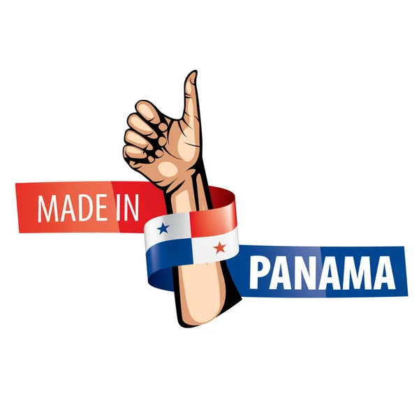 Panama vlajky, vektorové ilustrace na bílém pozadí — Stockový vektor