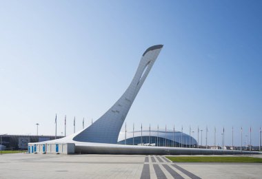 Adler, Sochi, Rusya 'daki Olimpiyat meşalesi, Açık Güneşli Gün 27 Ekim 2019